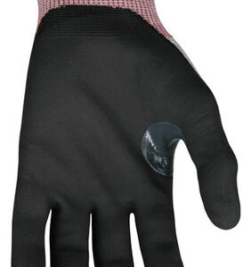 Memphis Glove Medium Gray, Red And Black Ninja™ 15 Guage DSM Dyneema Diamond Tech®, Nylon And Fiberglass Cut Resistant Gloves With Knit Wrist And Black Nitrile Foam Coating On Palm And Fingers