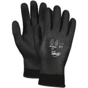 Memphis Glove Large Black Ninja® ICE FC 7 Gauge Acrylic Terry Lined General Purpose Cold Weather Gloves With Knit Wrist, 15 Gauge Nylon Shell And HPT Foam Sponge Fully Coated