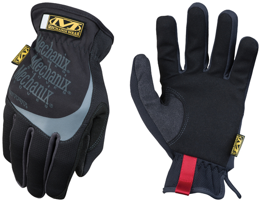 Mechanix Wear® 2X Black And Gray FastFit® Full Finger Synthetic Leather Mechanics Gloves With Elastic Cuff, Spandex® Padded Back, Stretch Panels 1 Mechanix Wear® 2X Black And Gray FastFit® Full Finger Synthetic Leather Mechanics Gloves With Elastic Cuff, Spandex® Padded Back, Stretch Panels