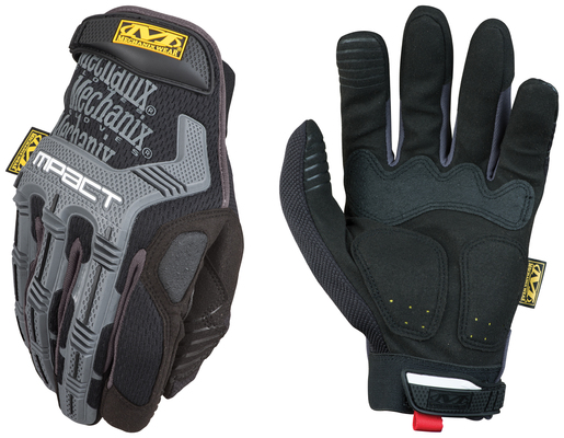 Mechanix Wear® X-Large Black And Gray M-Pact® Full Finger Synthetic Leather Anti-Vibration Gloves With Hook And Loop Cuff, PORON® XRD® Palm Padded And Rubberized Grip On Thumb, Index Finger And Palm 1 Mechanix Wear® X-Large Black And Gray M-Pact® Full Finger Synthetic Leather Anti-Vibration Gloves With Hook And Loop Cuff, PORON® XRD® Palm Padded And Rubberized Grip On Thumb, Index Finger And Palm