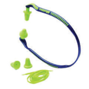 Moldex® Jazz Band® Blue And Bright Green Under Chin Banded Earplugs With Optional Breakaway Cord