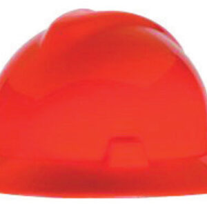 MSA Hi-Viz Orange V-Gard® Polyethylene Slotted Full Brim Hard Hat With Fas Trac® Ratchet Suspension
