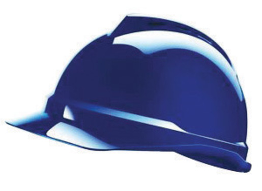 MSA Blue V-GardĀ® 500 Polyethylene Slotted Cap Style Hard Hat With Fas TracĀ® 4 Point Ratchet Suspension 1 MSA Blue V-GardĀ® 500 Polyethylene Slotted Cap Style Hard Hat With Fas TracĀ® 4 Point Ratchet Suspension