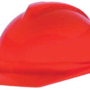 MSA Orange V-Gard® 500 Polyethylene Slotted Cap Style Hard Hat With Fas Trac® 4 Point Ratchet Suspension