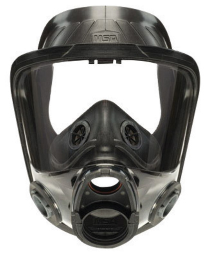 MSA Medium Silicone Advantage® 4000 Full Face Twin Port Facepiece With Nosecup, Bayonet Adapters In Lens And Net Head Harness (For Use With Advantage® 4100 Full Facepiece Respirator)