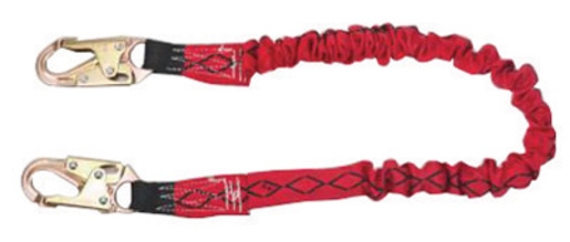MSA 6' FP Diamond® Polyester Single-Leg Shock-Absorbing Lanyard With 36C Steel Snap Hook Harness And Anchorage Connections