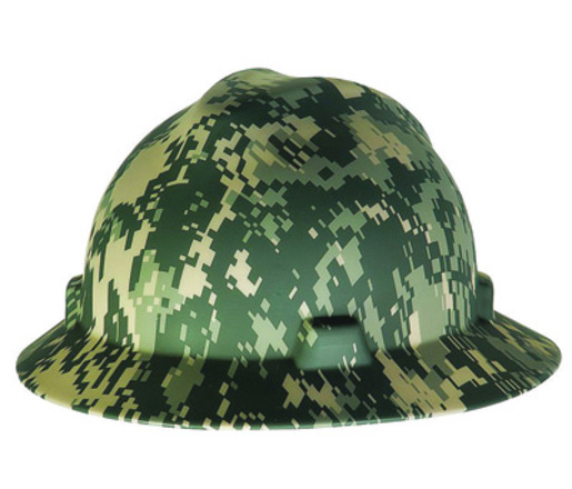 MSA Camouflage Freedom Series™ V-Gard® Polyethylene Cap Style Hard Hat With Fas Trac® 4 Point Ratchet Suspension