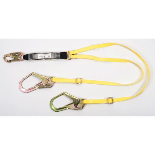 MSA 6' Workman® Twin-Leg Energy-Absorbing Lanyard With 36C Snap Hook Harness And 36CL Snap Hook Anchorage Connections