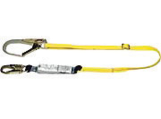 MSA 6' Workman® Single Leg Energy-Absorbing Adjustable Lanyard With 36C Snap Hook Harness And 36CL Snap Hook Anchorage Connection