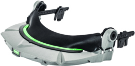 MSA Gray Polycarbonate V-Gard® Elevated Temperatures Visor Frame With 3 Point Suspension And Debris Control For Use With Slotted Caps