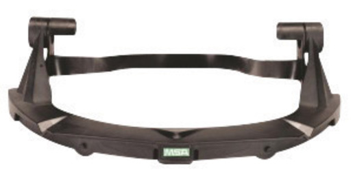 MSA Black Plastic V-Gard® Standard Visor Frame With 3 Point Suspension For Use With Standard Series Hard Hats