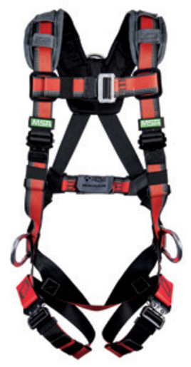 MSA Standard EVOTECH® Lite Full-Body Harness With Back And Hip D-Rings And Qwik-Connect Leg Straps