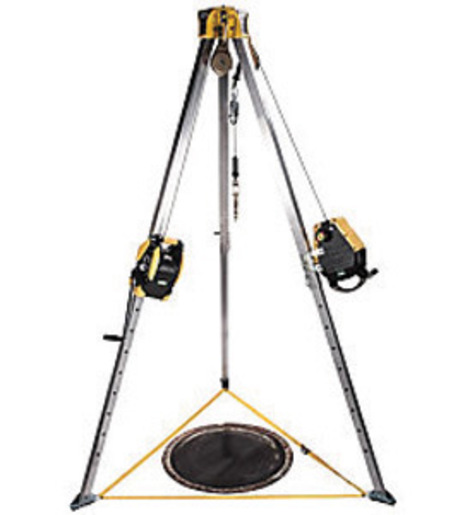 MSA 8' Workman® Tripod Confined Space Entry Kit (Includes 50' Workman Rescuer, 65' Workman Winch, Stainless Steel Cable, (2) Pulleys And (2) Carabiners)