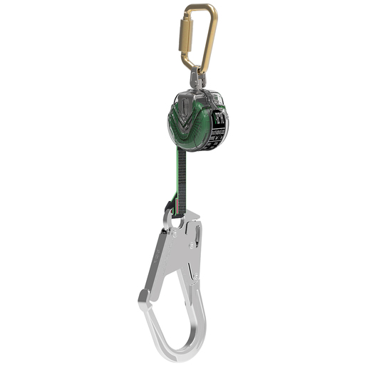 MSA 6' Latchways Mini Single-Leg Self-Retracting Lanyard With AL36CL Snaphooks And Steel Carabiner Connector