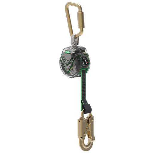 MSA 6' Latchways Mini Single-Leg Self-Retracting Lanyard With 36C Snaphooks And Steel Carabiner Connector