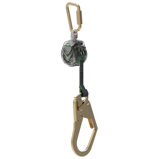 MSA 6' Latchways Mini Single-Leg Self-Retracting Lanyard With 36CL Snaphooks And Steel Carabiner Connector