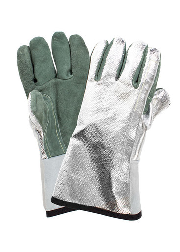 National Safety Apparel® One Size Fits Most 13" Green Heat Resistant Gloves With Cotton And Wool Lining