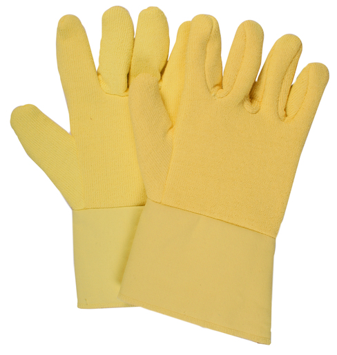 National Safety Apparel® Medium 12" Yellow 22 Ounce Heat Resistant Gloves With Twill Cuff And Wool Lining