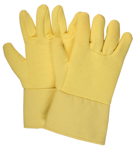 National Safety Apparel® Jumbo 12" Yellow 22 Ounce Heat Resistant Gloves With Twill Cuff And Wool Lining