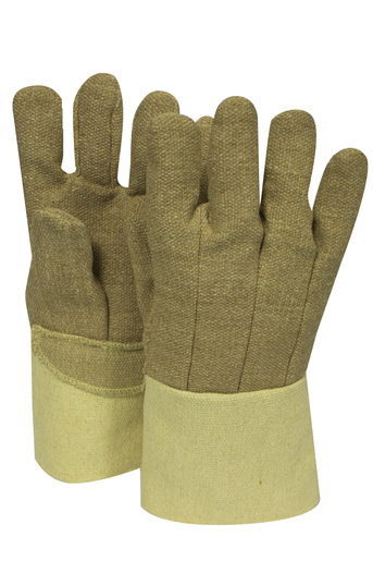 National Safety Apparel Large 14" Brown 22 Ounce PBI And DuPont™ Kevlar® Heat Resistant Gloves With Thermobest™ Cuff, Wool And Cotton Lining And Straight Thumb