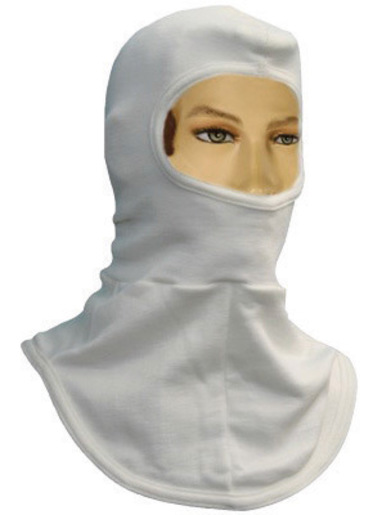 National Safety Apparel® One Size Fits All White Modacrylic® And Nomex® Flame Resistant Hood