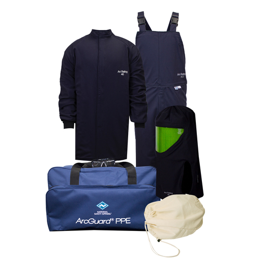 National Safety Apparel® Large Navy UltraSoft® ArcGuard® Compliance™ Flame Resistant Arc Flash Kit
