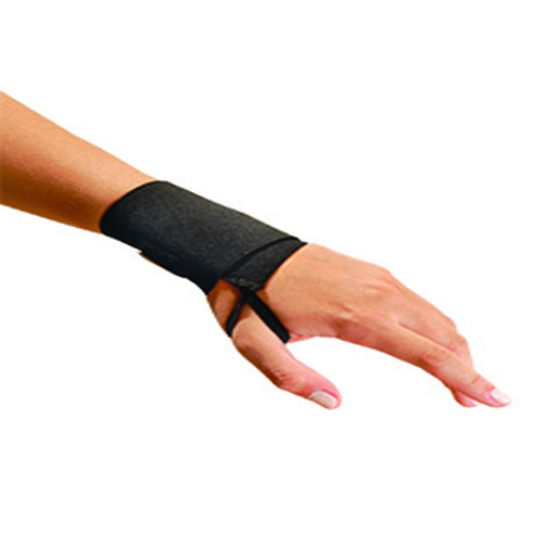OccuNomix 3" Black Wrist Assist™ Woven Elastic Ambidextrous Wrist Support With Hook And Loop Closure And Thumb Loop