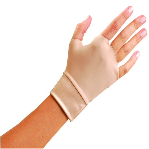 OccuNomix Large Beige Original Occumitts® Nylon And Spandex® Fingerless Therapeutic Support Gloves