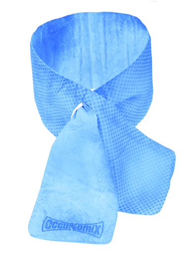 OccuNomix Blue MiraCool® Lightweight 100% Cotton Cooling Neck Wrap