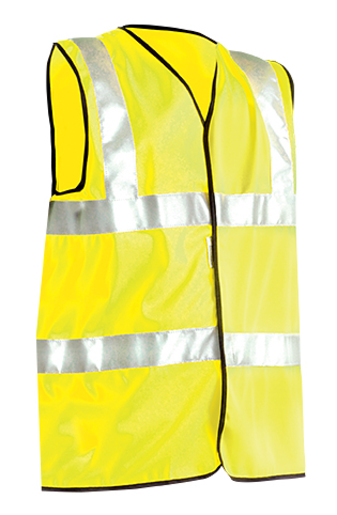 OccuNomix 2X Hi-Viz Yellow OccuLux® Premium Light Weight Solid Cool Polyester Tricot Class 2 Dual Stripe Full Sleeveless Traffic Vest With Front Hook And Loop Closure And 3M™ Scotchlite™ 2" Silver Reflective Tape