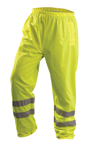 OccuNomix Medium Yellow OccuLux® Polyester Breathable Rain Pants With Snap Front Closure And 3M™ Scotchlite™ Reflective Stripe