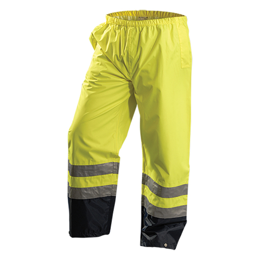 OccuNomix Size 3X Hi-Viz Orange With Blue 32 3/4"  100% Polyester 150 Denier Oxford With PU Coating Breathable Rain Pants With Slant Pass-Through Pockets