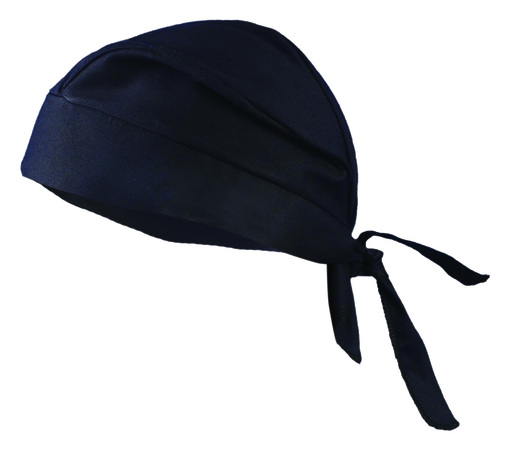 OccuNomix Black Tuff Nougies™ 100% Cotton Doo Rag Tie Hat With Plastic Hook Closure And Holographic Hangtag
