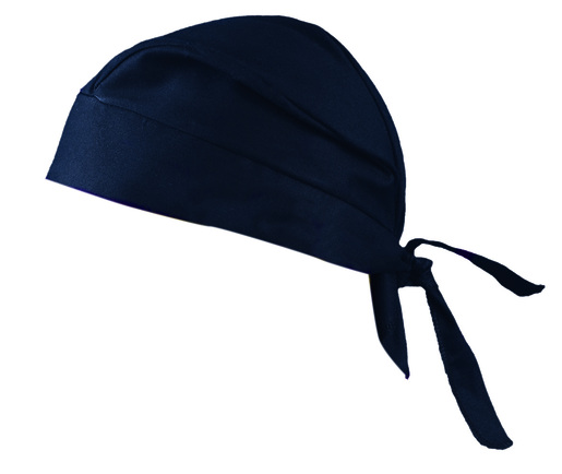 OccuNomix Navy Blue Tuff Nougies™ 100% Cotton Deluxe Doo Rag Tie Hat With Elastic Rear Band