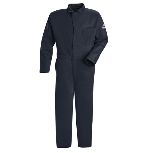 Bulwark® 38" Navy Cotton Flame Resistant Coverall With Zipper Closure