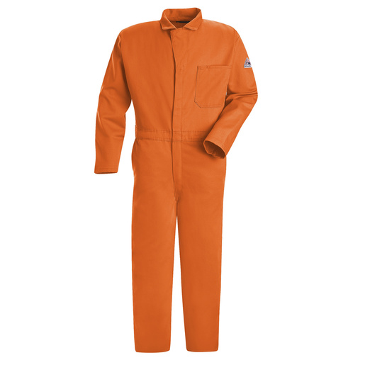 Bulwark® 38" Orange Cotton Flame Resistant Coverall With Zipper Closure