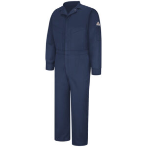 Bulwark® 38" Navy Cotton Excel FR® ComforTouch™ Nylon Flame Resistant Coverall With Zipper Closure