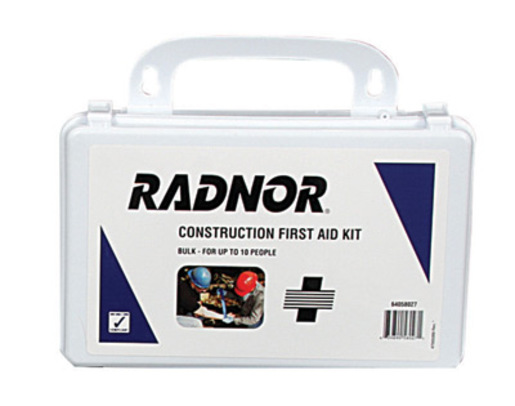 RadnorĀ® 10 Person Bulk Construction First Aid Kit In Plastic Case 1 RadnorĀ® 10 Person Bulk Construction First Aid Kit In Plastic Case