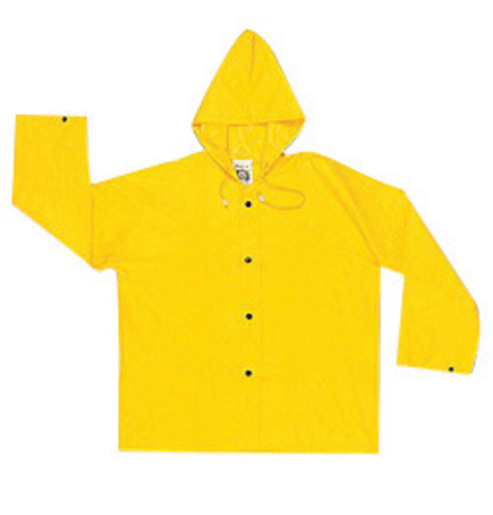MCR Safety® Yellow Wizard MCR Safety® Yellow Wizard .28 mm Nylon And PVC Jacket With Attached Hood