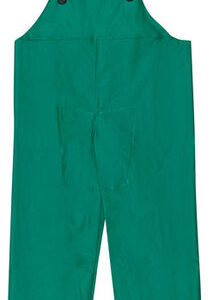 MCR Safety® Green Dominator .42 mm Polyester And PVC Bib Pants With Take Up Snaps On Ankles