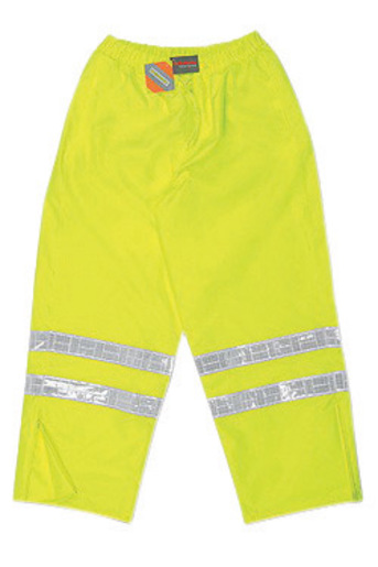MCR Safety® Fluorescent Lime Luminator™ Polyester And Polyurethane Pants With Hi Viz Stripes, Elastic And Drawstring Waist 1 MCR Safety® Fluorescent Lime Luminator™ Polyester And Polyurethane Pants With Hi Viz Stripes, Elastic And Drawstring Waist